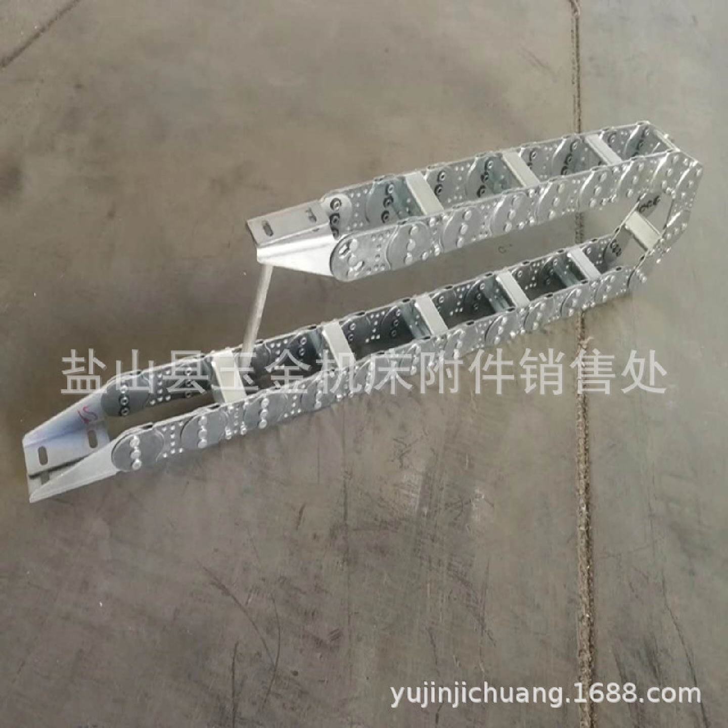 长期批发65/75/95系列钢铝拖链电缆移动牵引钢制坦克链桥式/全封