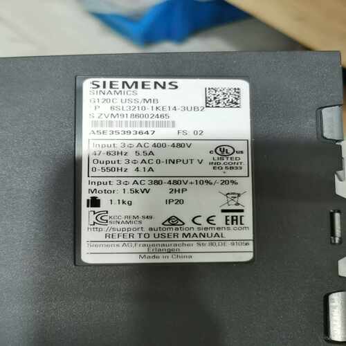 G120C变频器，6SL3210-1KE17-5UB1~询价