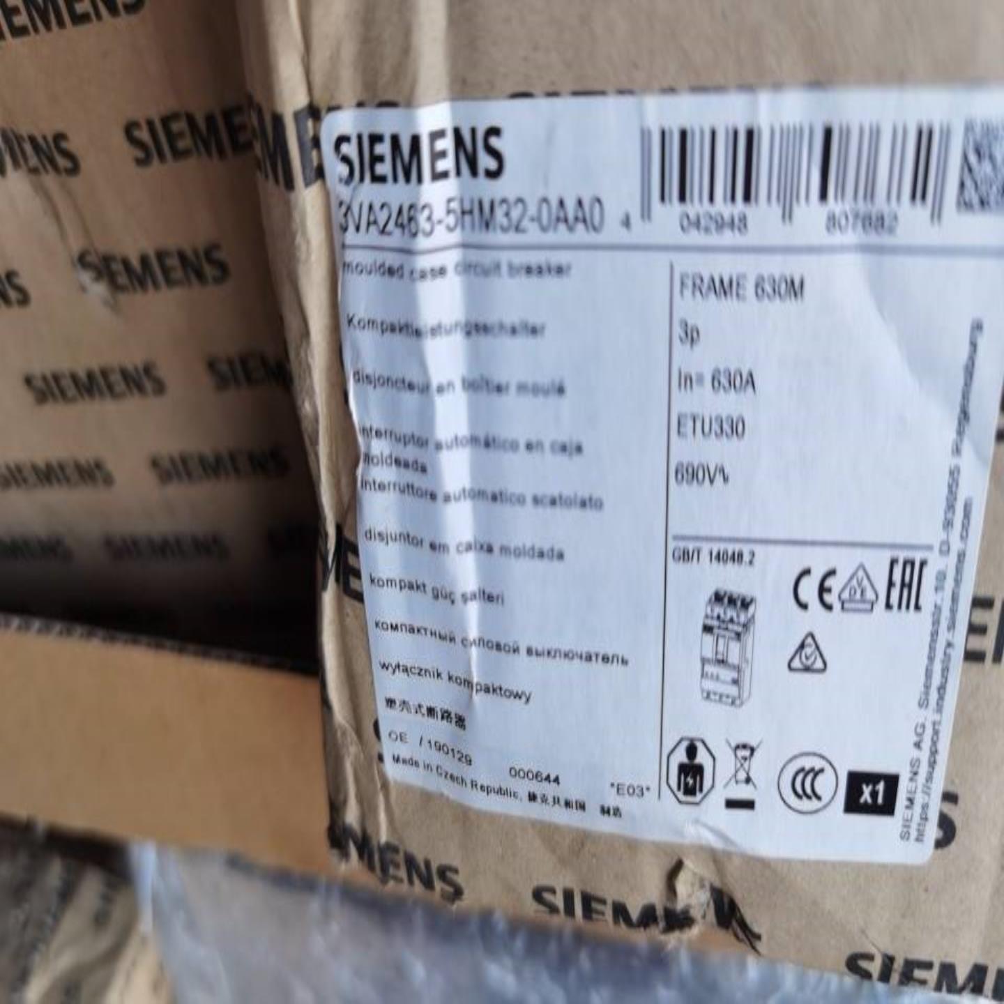 配件3VA2463-5HM32-OAAO西门子3VA西门子塑壳断路器630A 3P议价