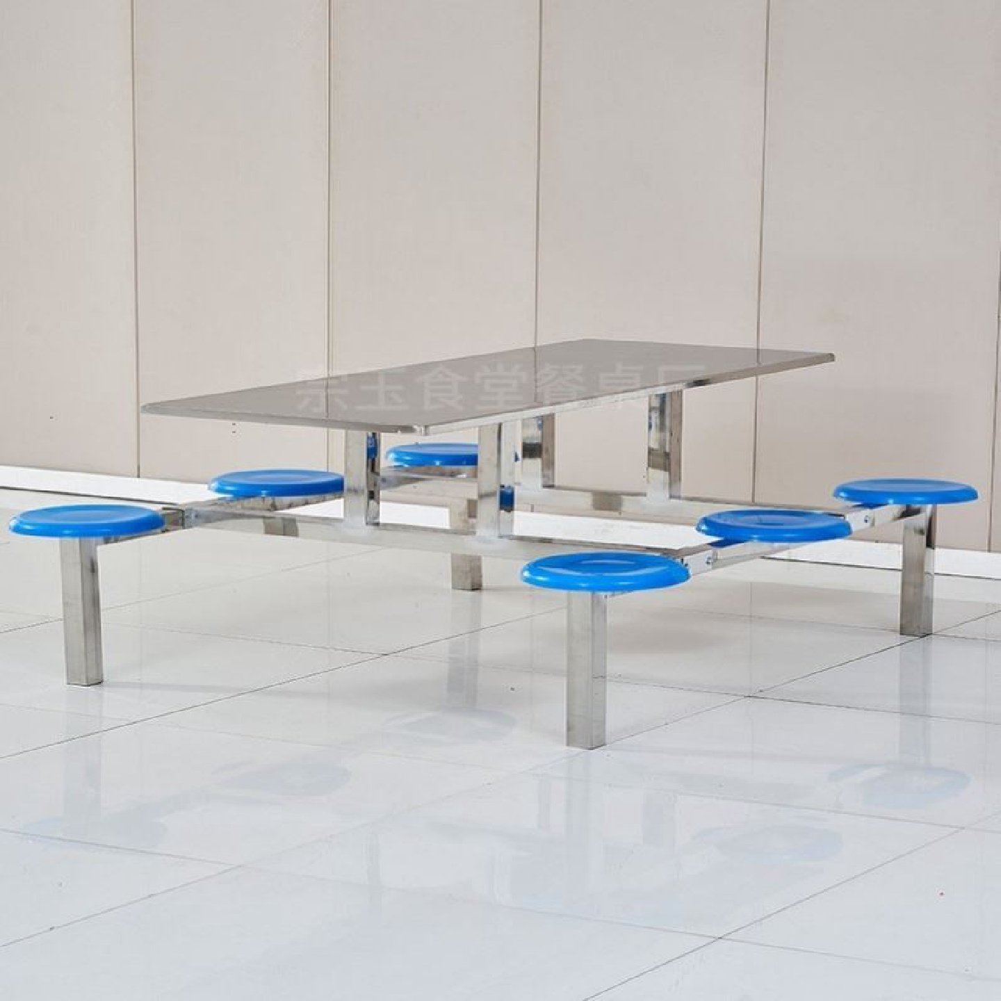 学生不锈钢食堂餐桌椅组合连体468人位快餐桌学校工厂用桌椅,住宅家具,不锈钢/PVC餐桌,淘宝优惠券,粉丝福利购,淘宝优惠卷