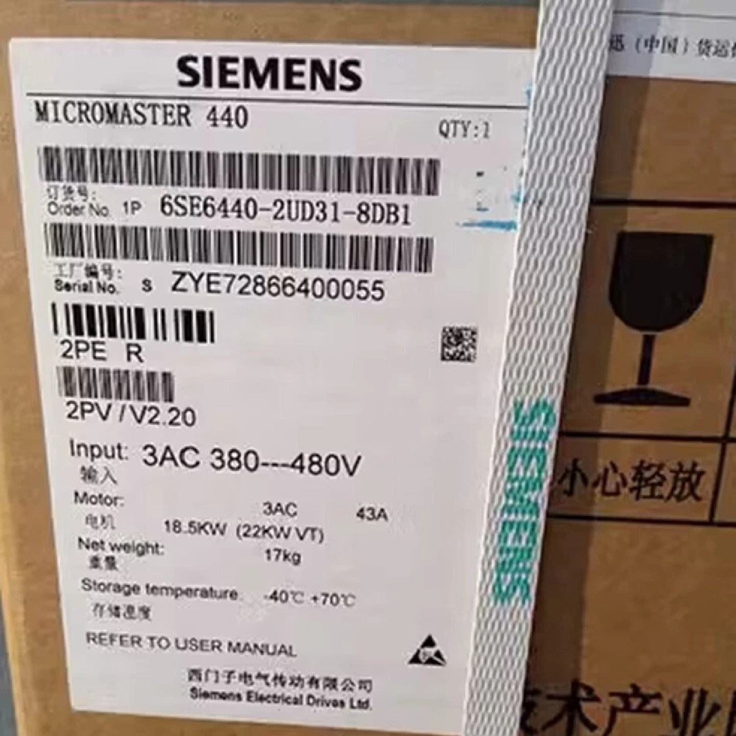 议价--全新西门子MICROMASTER 440变频器,6SE644