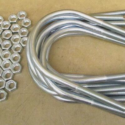 Fabory 32TG86 UBolt Long Tangent Steel Zinc Plated  Lot of 9
