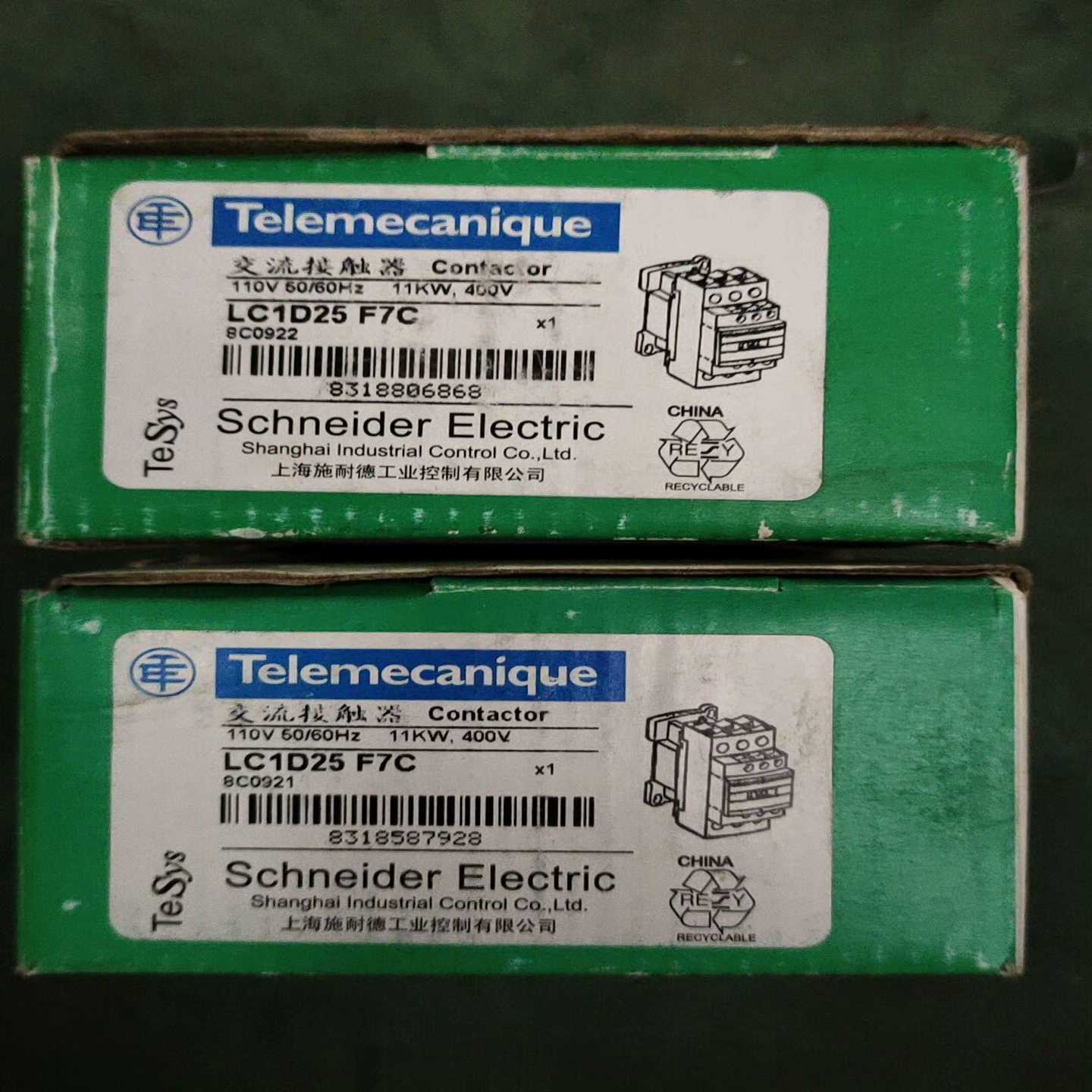 施耐德LC1D25F7C接触器110V