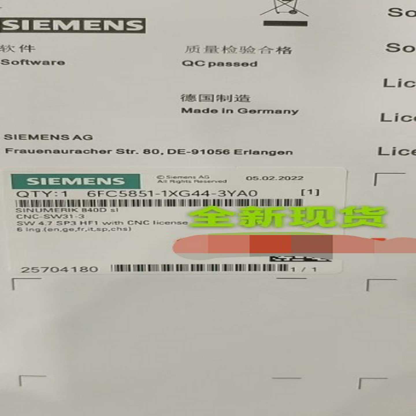 6FC5851-1YG41-3YA0-ZZB01M06询价