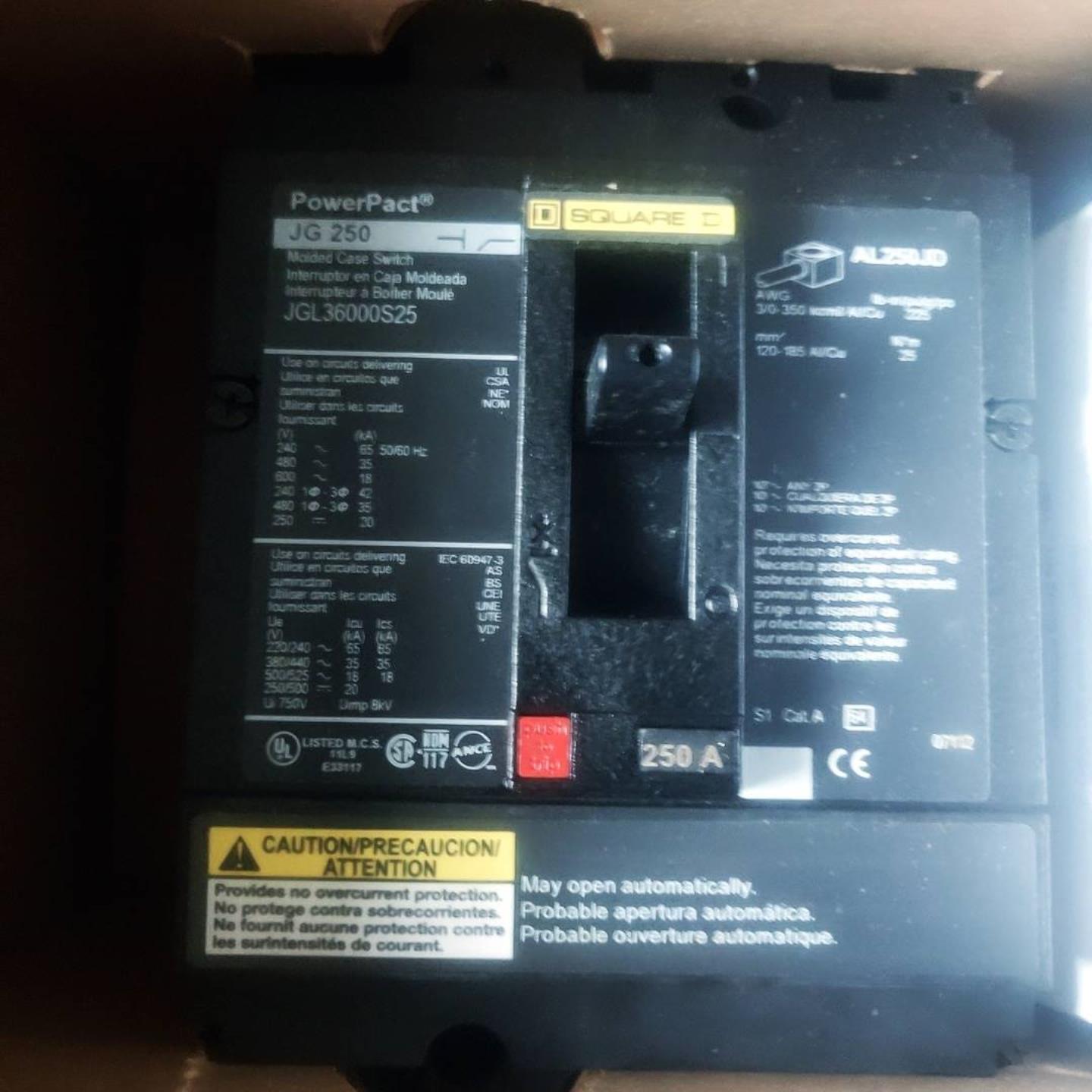 配件SQUARE  JG250  AL250JD  JGL36000S25   3P 250A议价