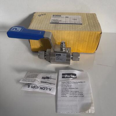 Parker HPBYB8A 316SSPTFE Modell A1 12 Rohr HIPRO KUGELHAHN