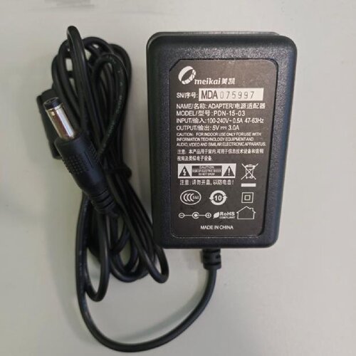 meikai美凯PDN-15-03A终端CT5100电源适配器5V3A 4.8*1.7小口电源