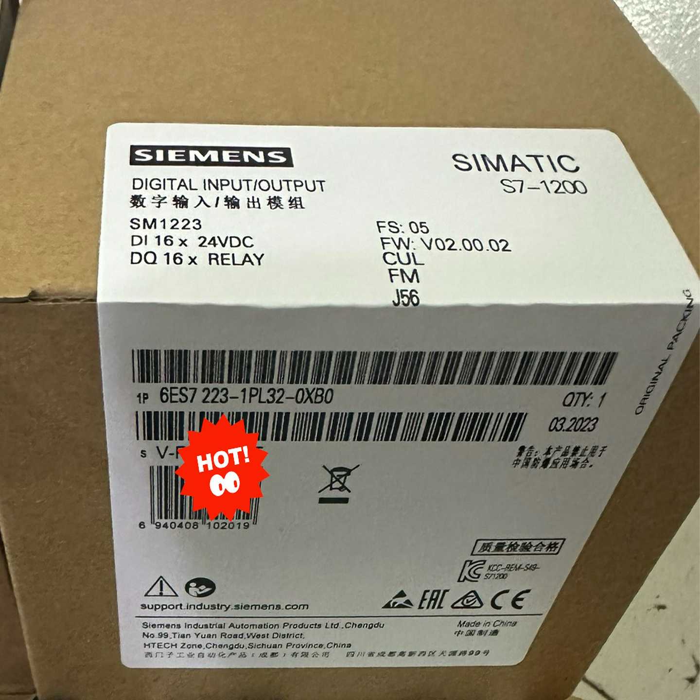 #模块未开封6ES7223-1PL32-0XB询价