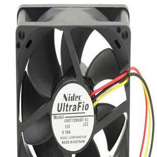 日本电产NIDECUY80T12MUB7 5380258cm12V0.19A散热风扇