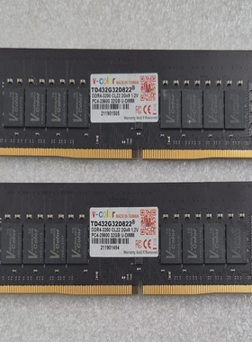 [批量2件]V色TD432G32D822DDR4-3200CL222Gx8PC4-25600