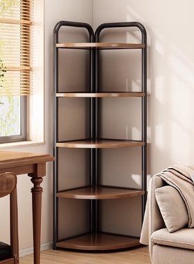 角柜落地墙角置物架客厅拐角收纳架三角形书架卧室家用多层转角柜