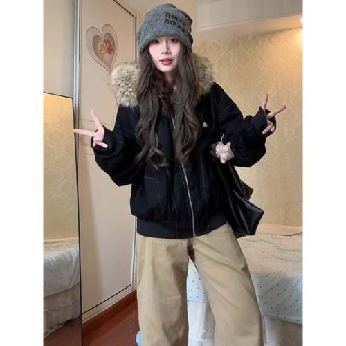 超好看座山雕棉服外套女冬季2025新款棉衣加绒加厚派克服情侣棉袄