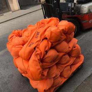 带25吨30 国标柔性吊装 40t双扣圆形软吊带两头起重环形定制长度米