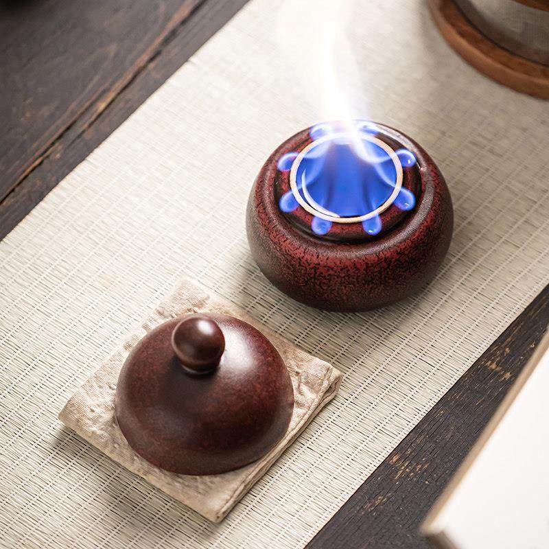 酒精灯陶瓷煮茶器无芯酒精炉室内温酒器户外煮茶专用加厚防爆家用