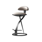 意式 轻奢吧台椅不锈钢创意网红前台椅别墅家用岛台皮艺高脚椅金属