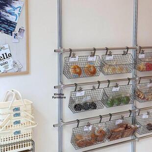 铝材挂篮面包店展架置物架收纳架墙面挂篮子储物架展示架收纳架子