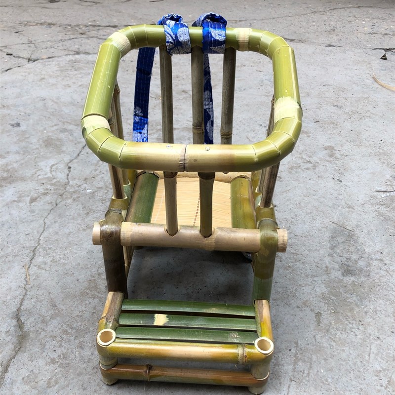 手工坐椅宝贝出行夏天纯天然竹编抱椅腰凳竹背篓竹座椅竹背篼