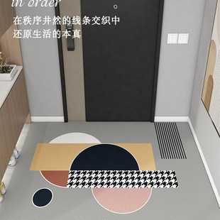 轻奢进户皮革地毯 地垫入户门垫pvc可擦免洗进门门口脚垫2022新款