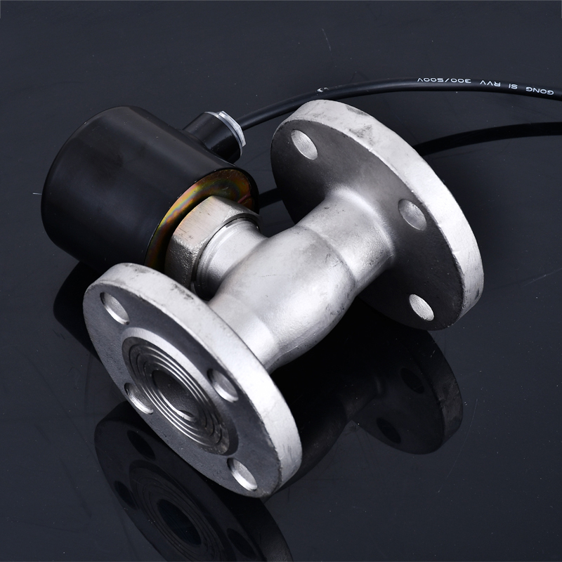 304水阀不锈钢电磁阀法兰电磁控制阀220v24v常闭开关阀DN254分6分