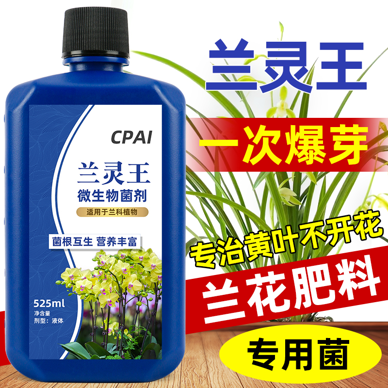 兰花专用营养液肥料植料生根杀菌药枯叶微生物菌剂促花肥料兰灵王