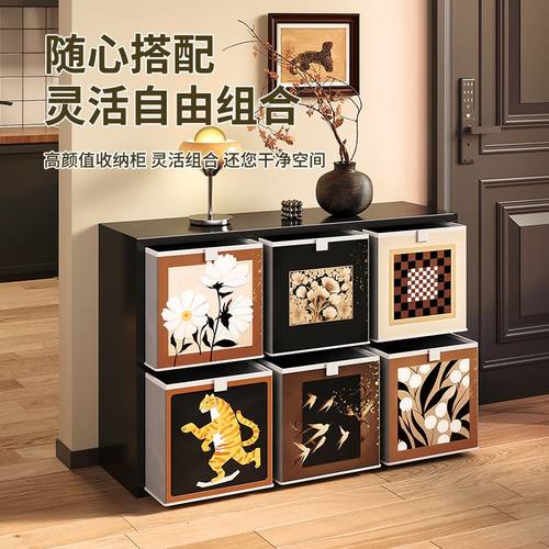 钢制格子柜中古风自由组合儿童书架卡莱克落地置物架子铁艺收纳架