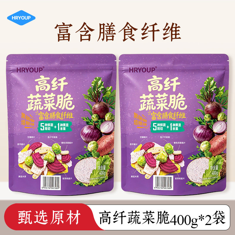 HRYOUP高纤蔬菜脆400g袋装零食图片