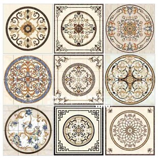 电梯瓷砖水刀拼花定制图案地砖入户庭院瓷砖过道入户拼花客厅地花