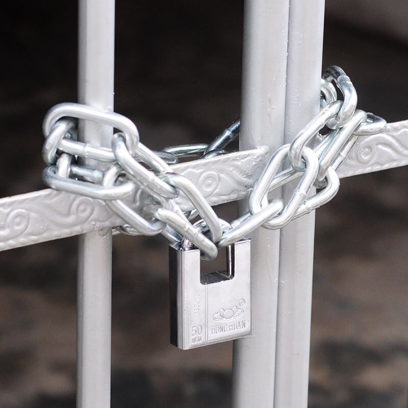 链条锁头大粗抗液压剪电瓶电动车摩托车防盗铁链子加长链锁具