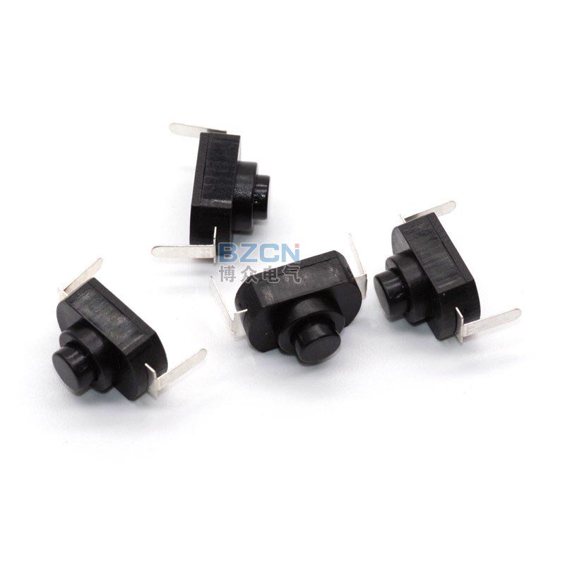 8X12X8战术开关自锁 手电筒开关12*8两脚插板式小台灯用按压开关