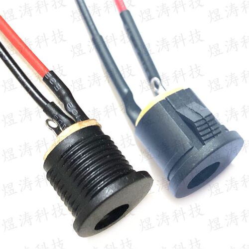 DC022 带螺纹DC电源插座 DC022K 卡扣 5.5*2.1 带电子连接线DC座