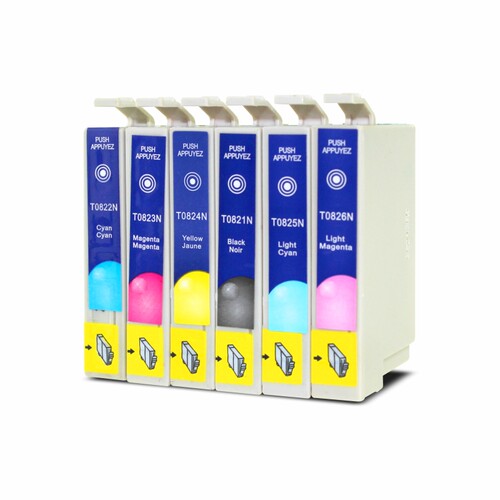 适用爱普生T0821N墨盒 EPSON R270 R290 R390 RX590 690 T50 T59
