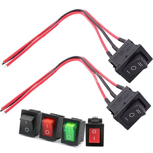 KCD1船型开关 3脚2档 三档 电子称带线船形翘板电源按钮 15X21MM