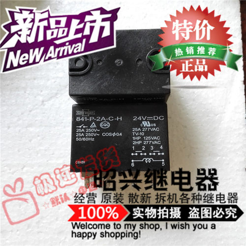 841-P-2A-C-H 松川继电器 24VDC  二组常开841-P-2A-C-H 现货拆机