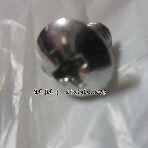 镀锌4.8级圆机大扁头十字槽螺丝M6*螺纹长10 12 16 20 25 30 40mm