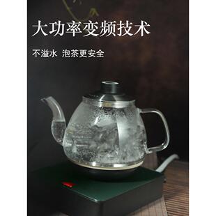 德源泉涌式底部上水电热水壶玻璃全自动大功率家用变频304不锈钢