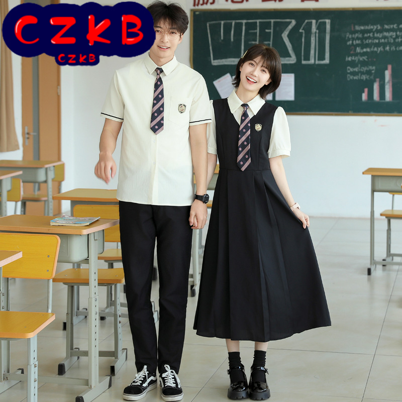 小学初高中学生班服夏季英伦学院
