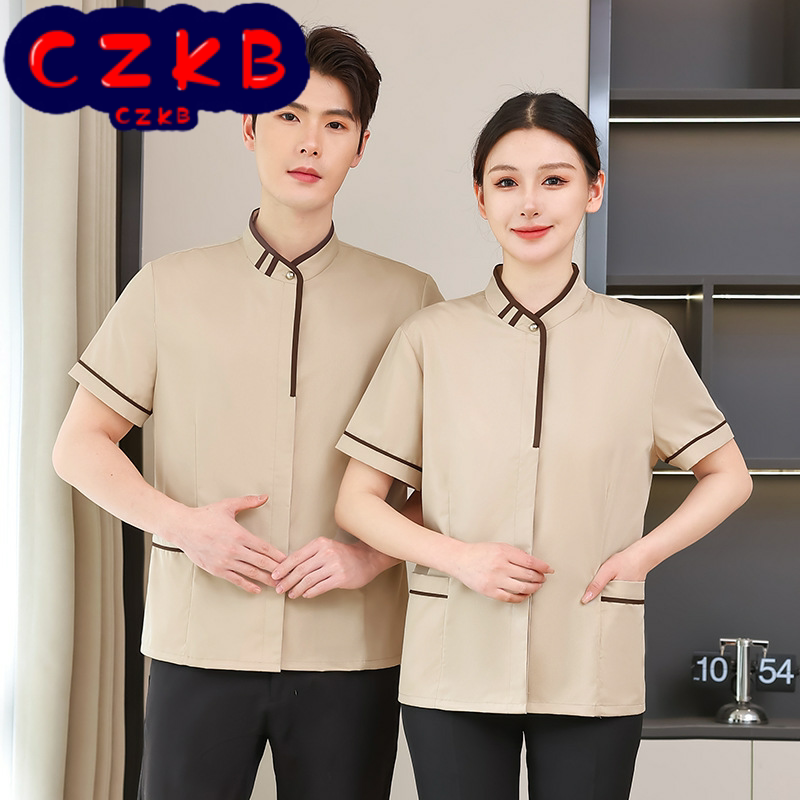 保洁工作服短袖夏装女酒店宾馆客房清洁员PA物业阿姨制服长袖耐脏