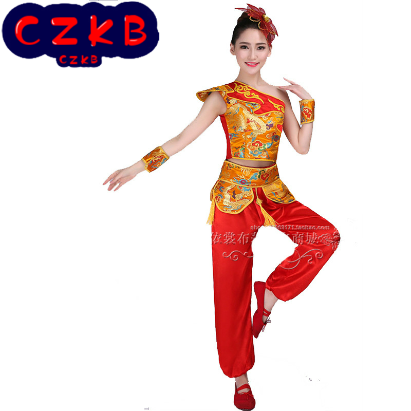 2019新款中国风民族打鼓服腰鼓水
