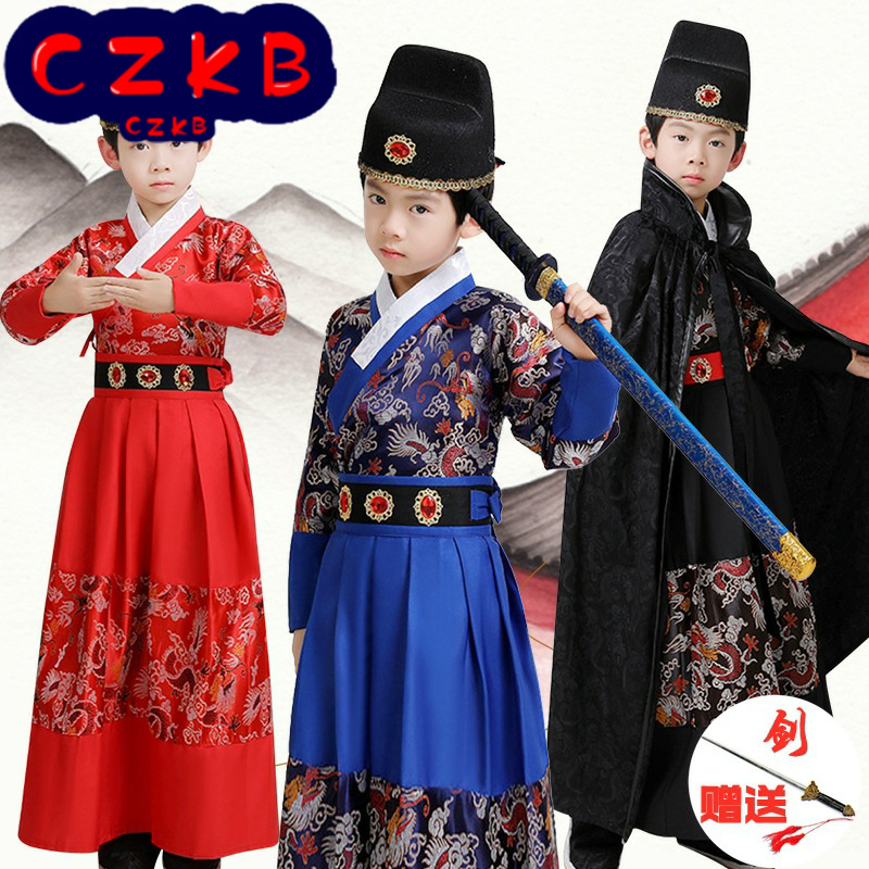 儿童古装汉服男童锦衣卫飞鱼服霸