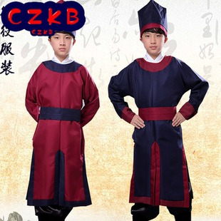 捕快儿童衙役服装官兵话剧演出服宋朝明朝古装戏服男轿夫侍卫