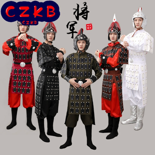 儿童古装盔甲古代侍卫兵马俑演出服三国汉唐宋朝清朝小将铠甲