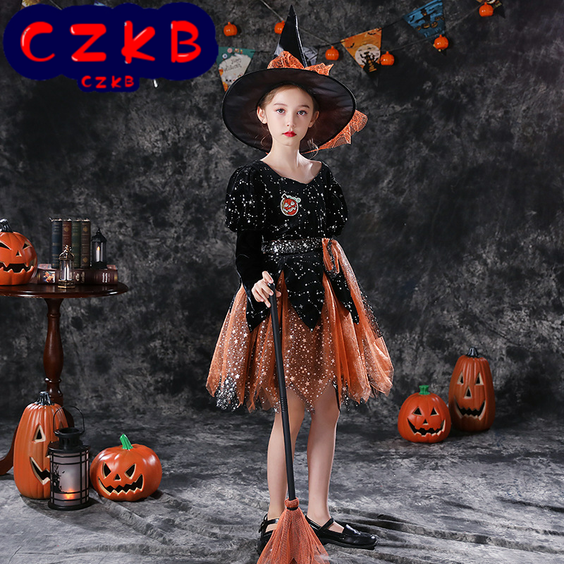 万圣节儿童女巫服装cosplay女童