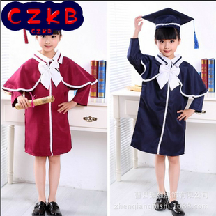 儿童博士服小学生幼儿园演出服博士帽毕业照服装学位服范博士学士