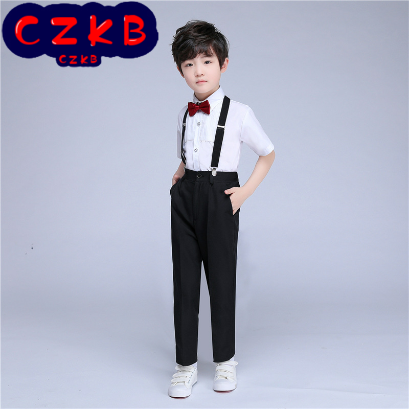 六一儿童演出服装小学生校服大合唱表演幼儿园男童女童礼服背带裤