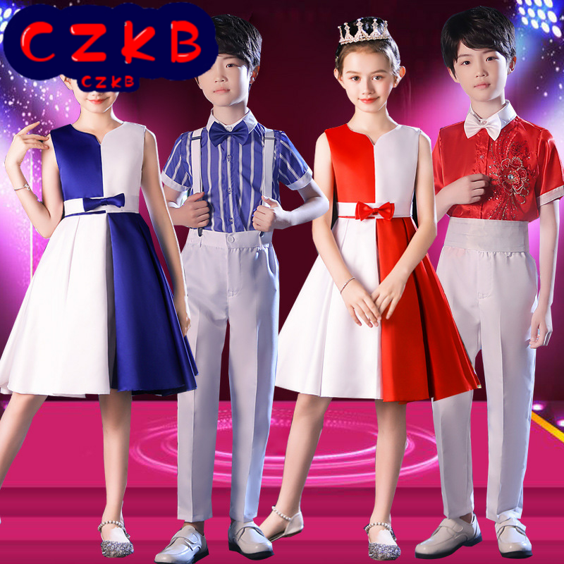 歌唱祖国儿童大合唱演出服中小学
