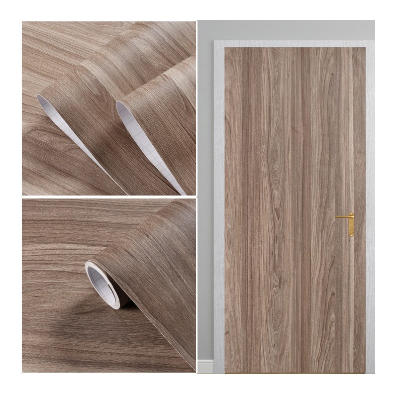 加厚橱柜门翻新防水防油家具桌面改造木纹门贴纸自粘柜子厨房装饰