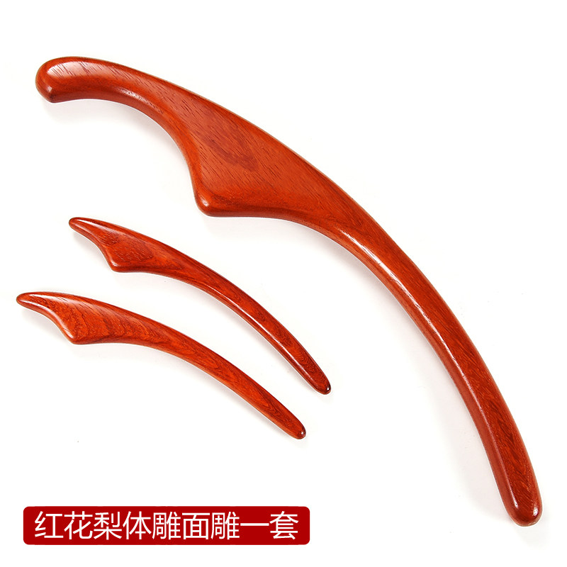 日式能量桧木体雕棒面雕全身经络通用檀木擀筋棒美容院一根多用