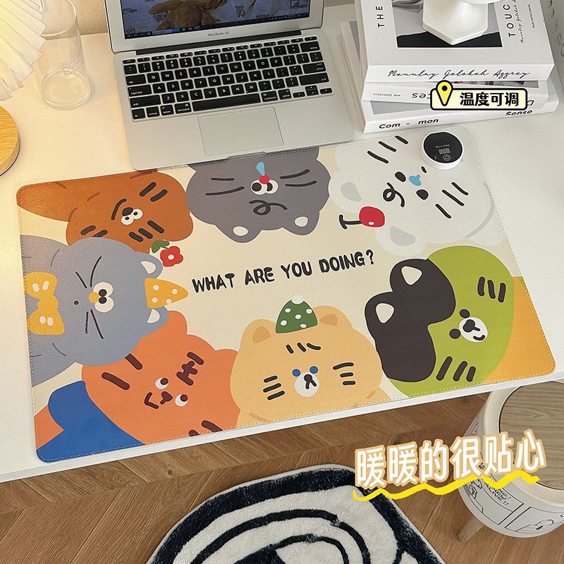 加热鼠标垫超大发热暖桌垫书桌学生写作业写字桌面加热垫冬季暖手