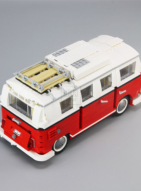 创意大众T1露营车10220儿童益智拼装中国积木玩具21001