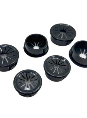 黑色RSB扣式塞头塑料扣式护线套护线圈花瓣形保护套出线圈环孔塞